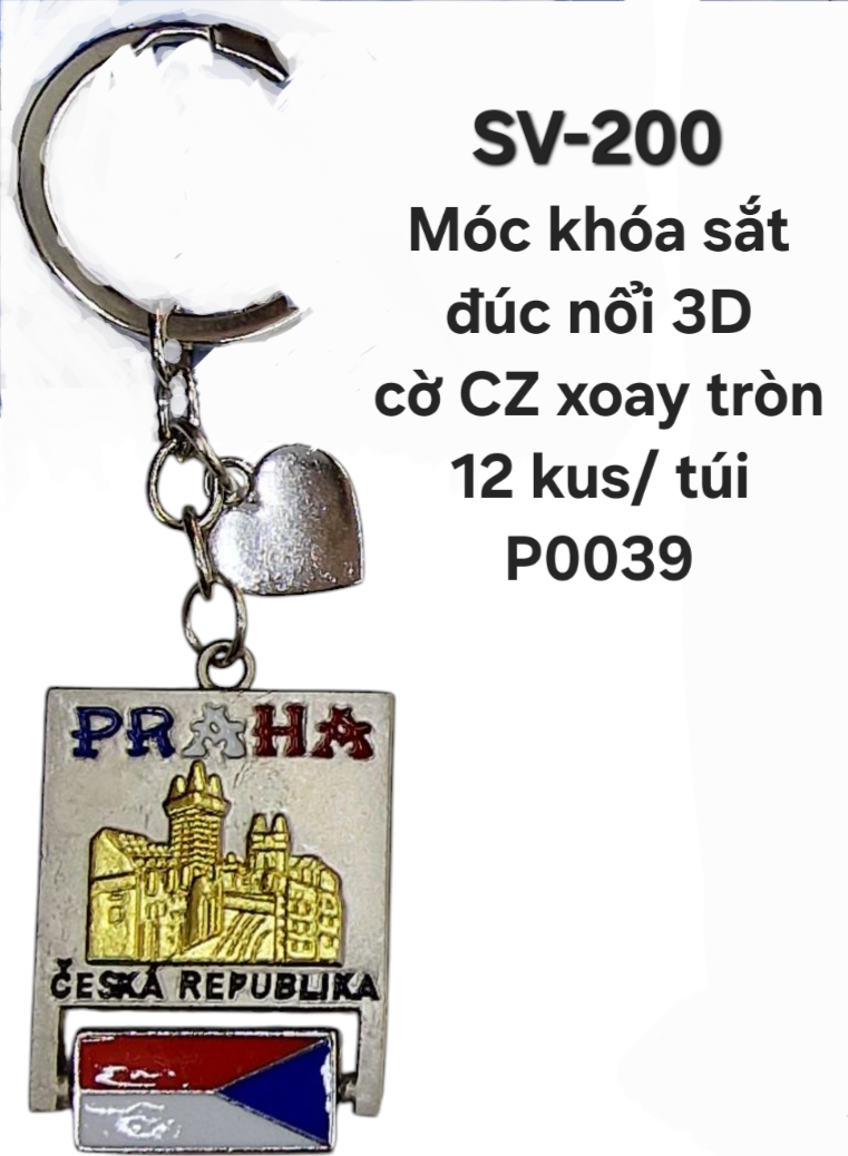 SV-200. Móc khóa đúc nổi Praha