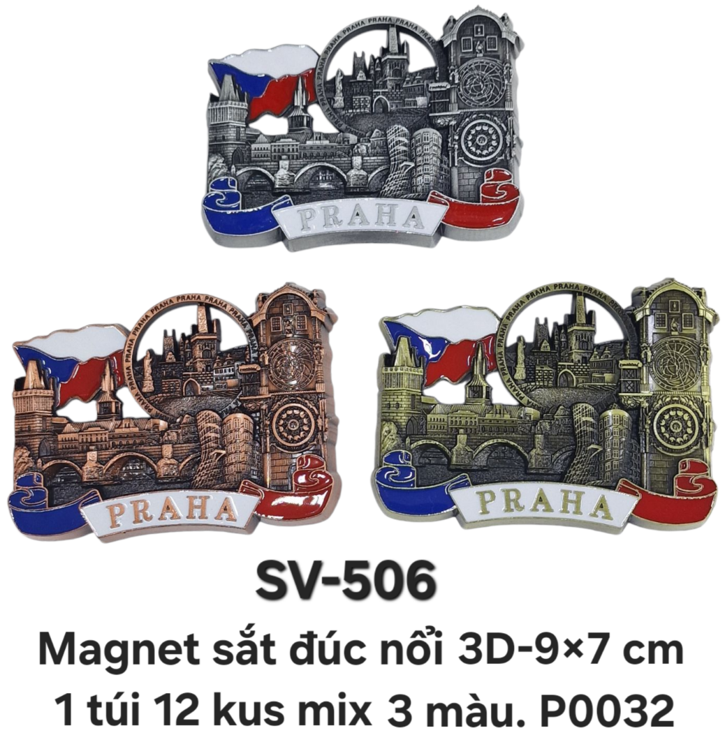 SV-506. Magnet kim loại đúc nổi 3D.