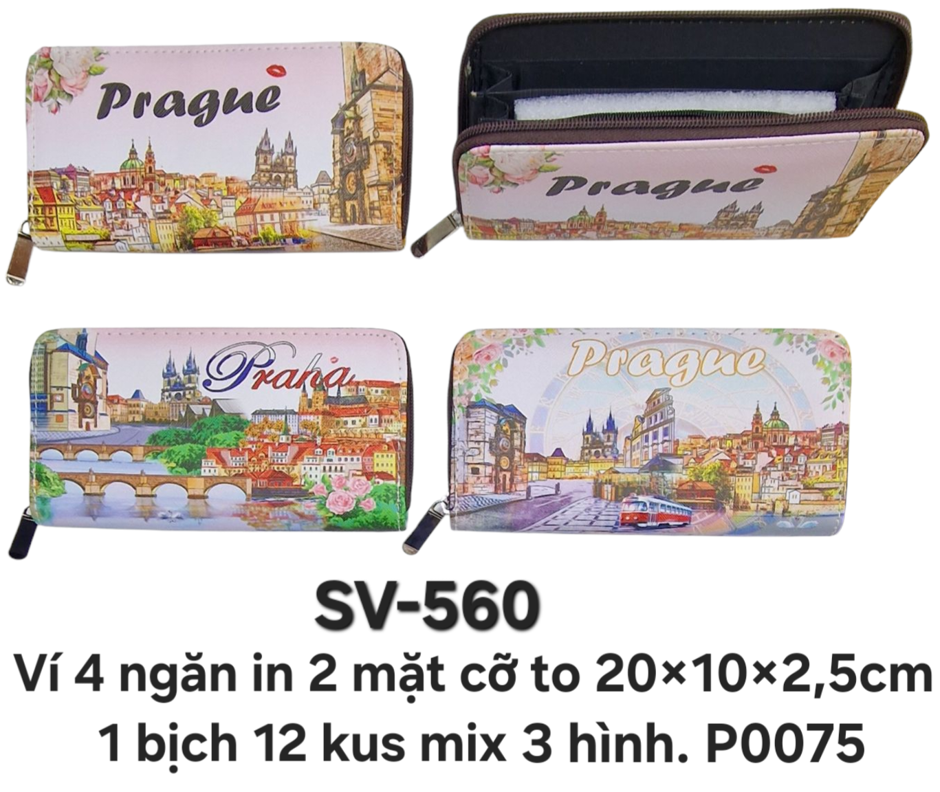 SV-560. Ví Praha 4 ngăn cỡ to.
