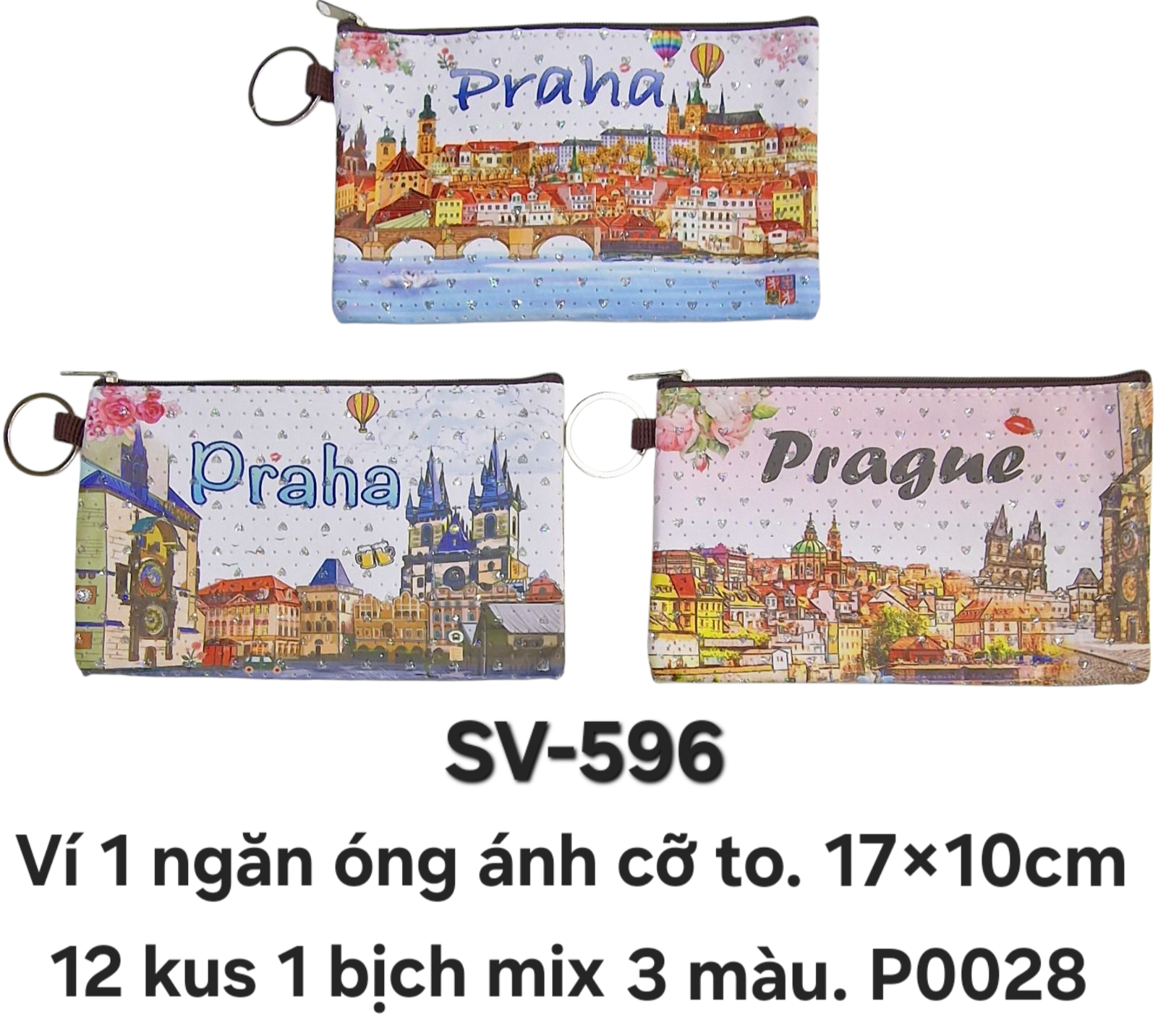 SV-596. Ví Praha 1 ngăn cỡ to óng ánh.