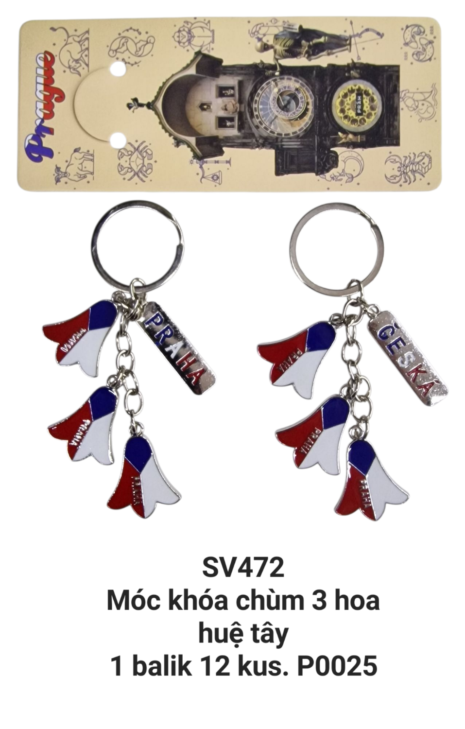 Móc khóa chùm hoa huệ tây. SV472