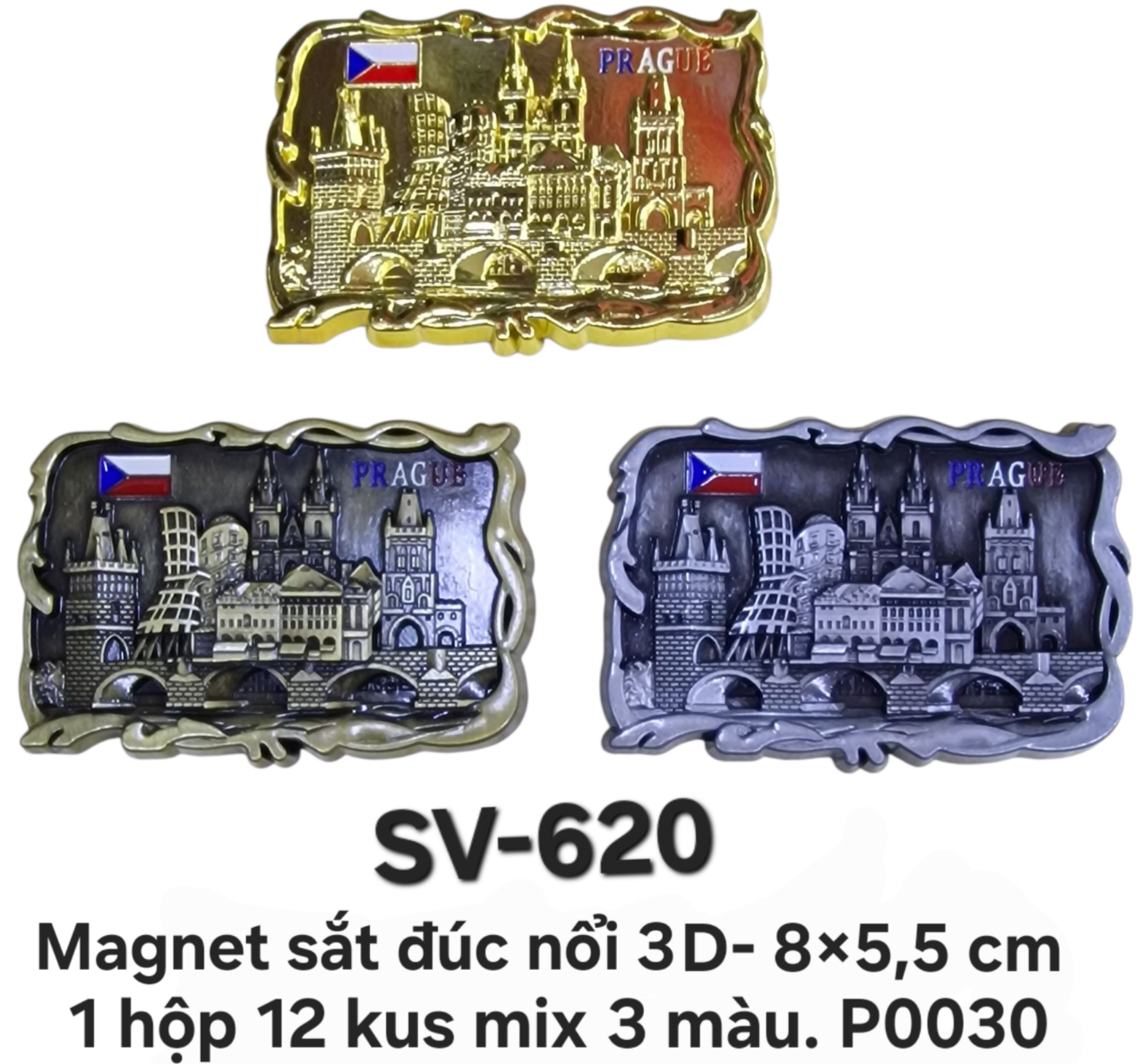 SV-620. Magnet sắt đúc nổi 3D