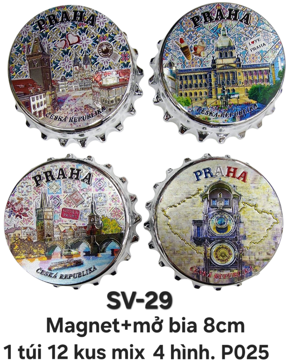 SV-29. Magnet sắt +mở bia hình nắp chai