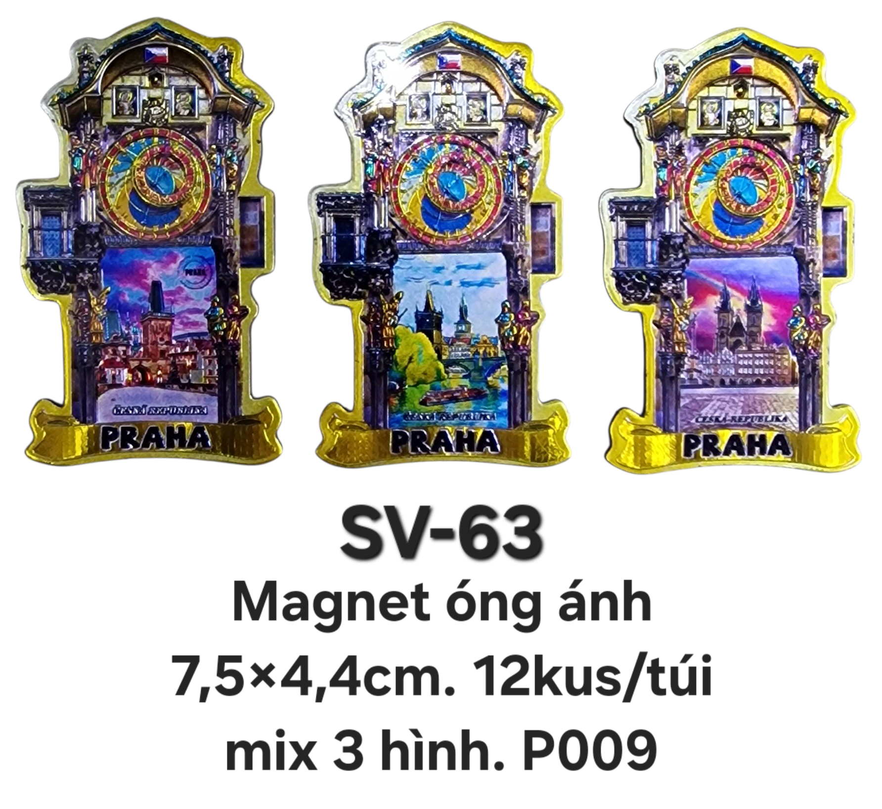 SV-63. Magnet mềm óng ánh hình tháp Đồng hồ