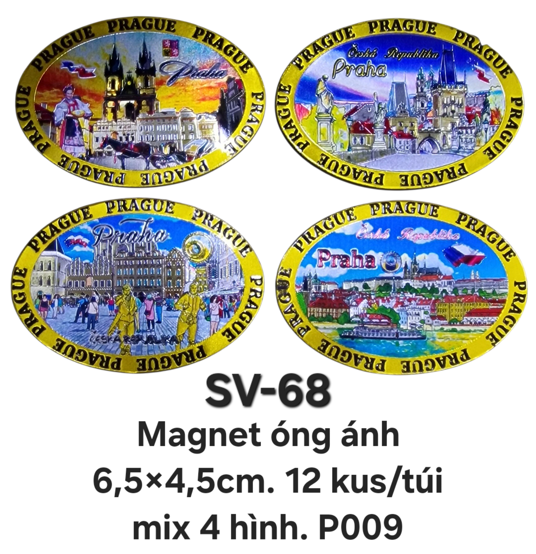 SV-68. Magnet mềm óng ánh hình ô van cỡ nhỏ