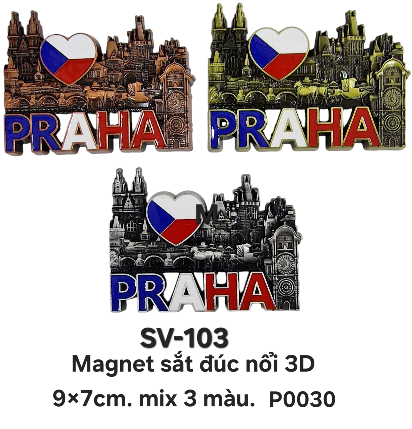 SV-103. Magnet sắt đúc nổi 3D