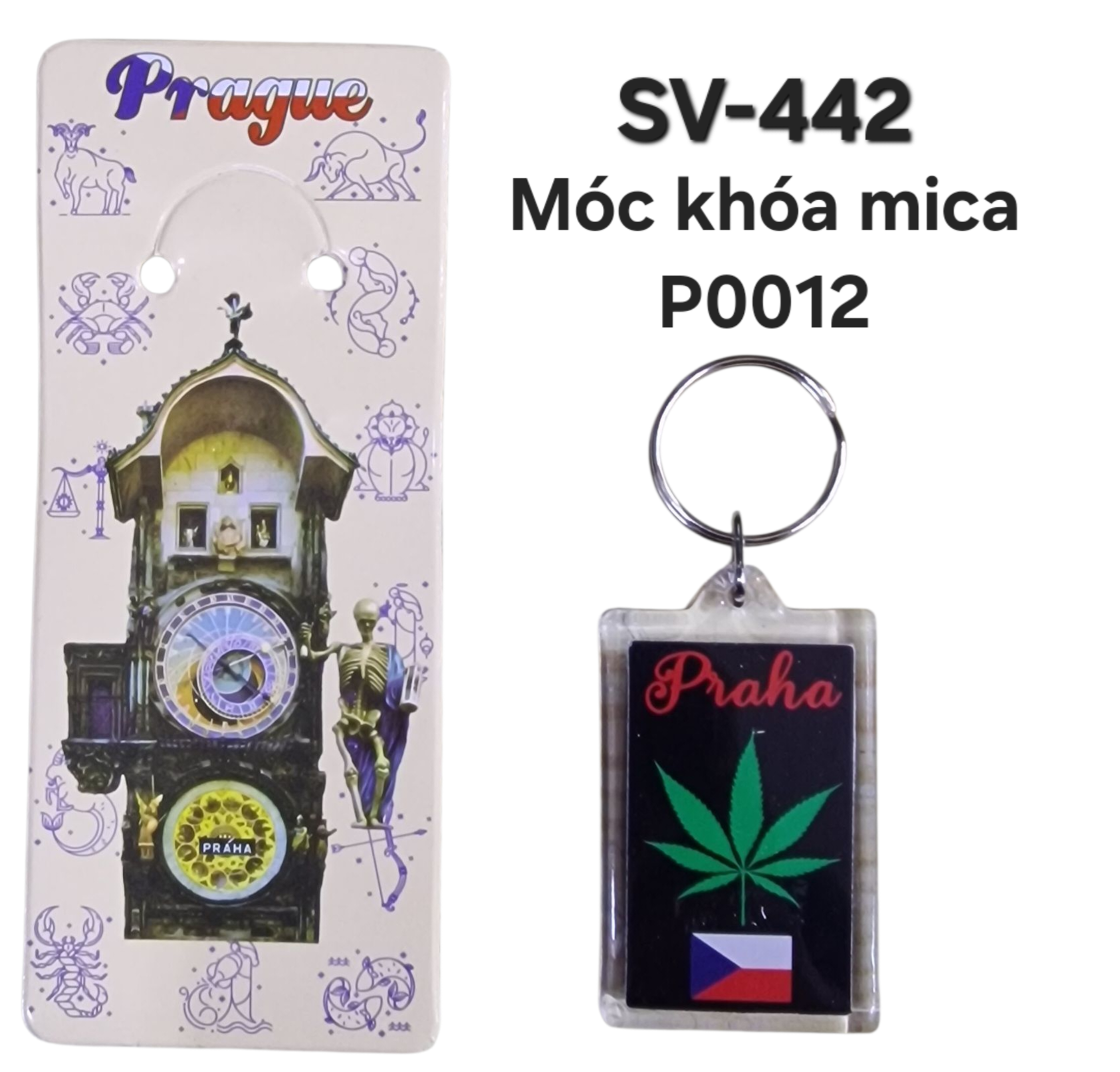 SV-442. Móc khóa mi ca hình lá cần sa