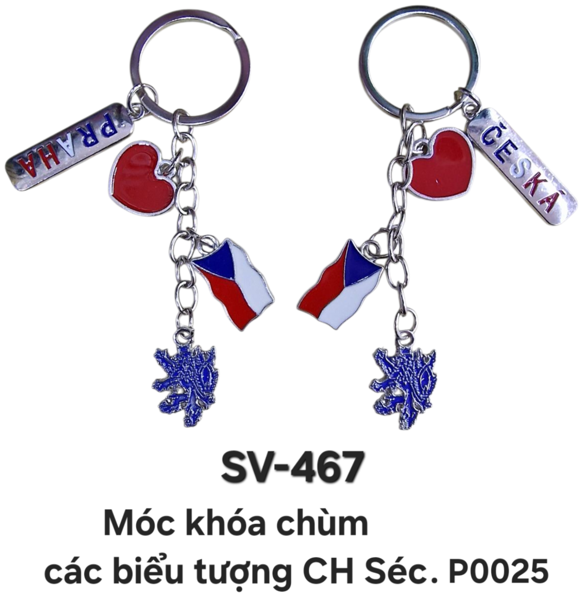 SV-467. Móc khóa chùm gắn các biểu tượng Séc