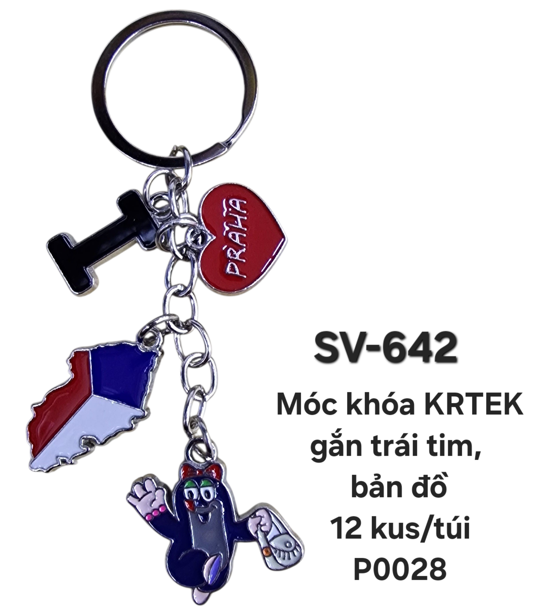 SV-642. Móc khóa KRTEK đính kèm Bản đồ Séc