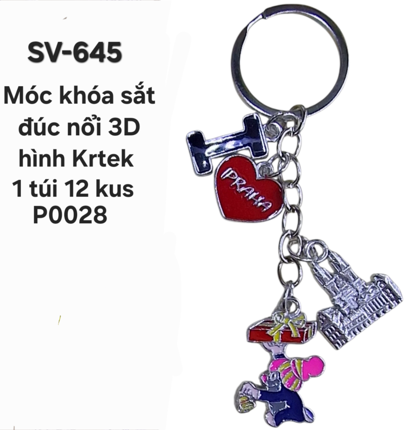 SV-645. Móc khóa KRTEK đính kèm lâu đài
