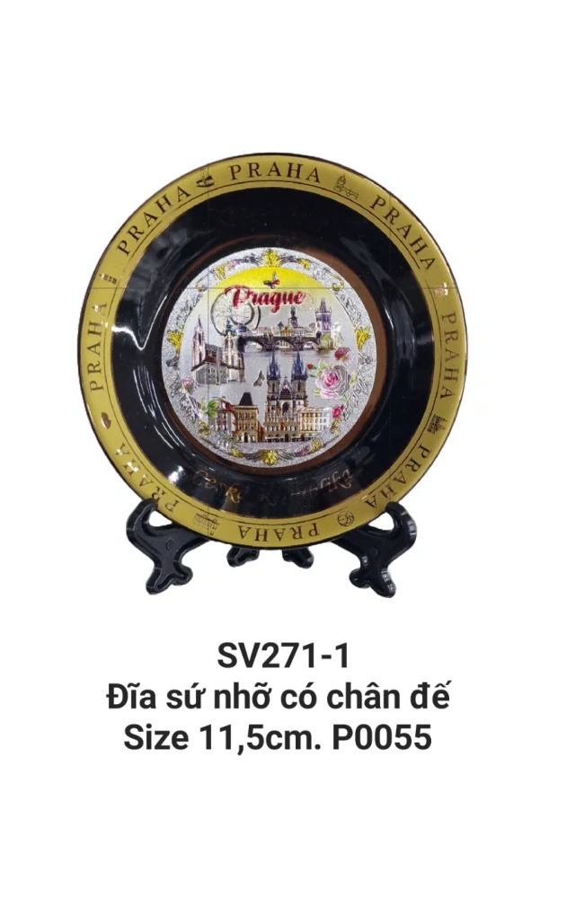 Đĩa sứ cỡ nhỏ có chân đế 11,5cm. SV271-1