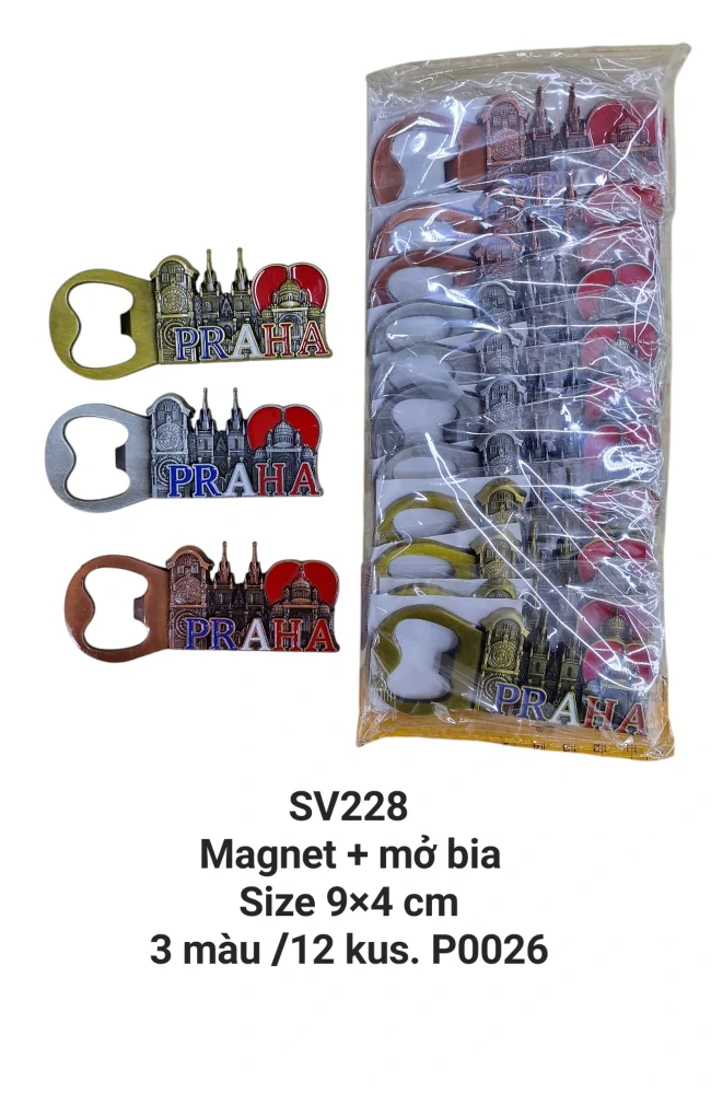 Magnet kim loại đúc nổi+mở bia thành cổ SV228