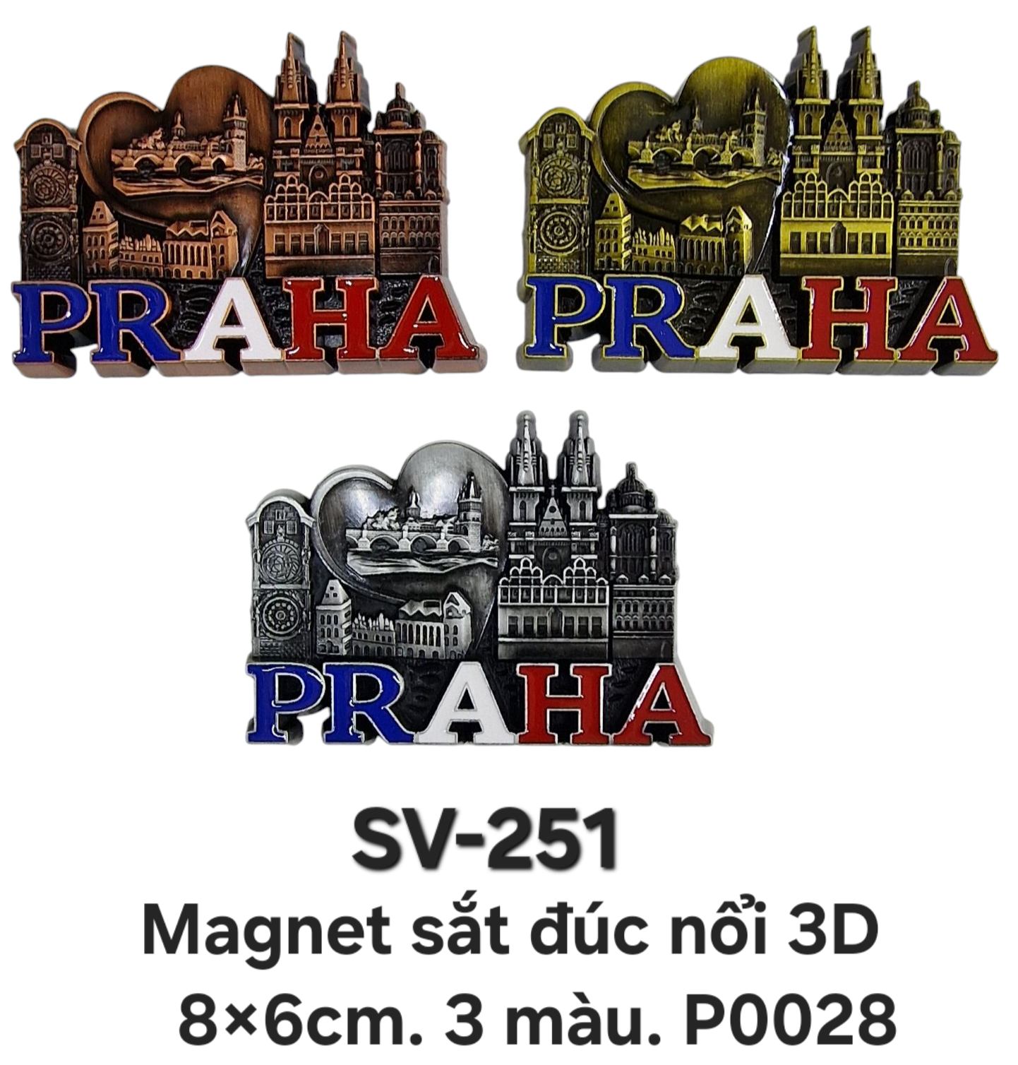 SV-251. Magnet kim loại đúc nổi