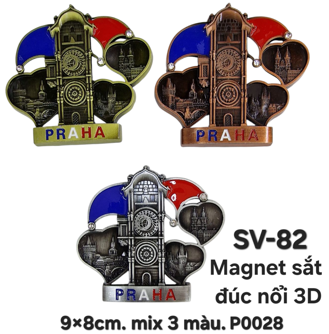SV-82. Magnet kim loại đúc nổi 3D