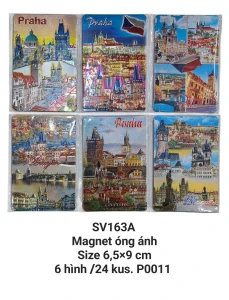Magnet óng ánh chữ nhật đứng chạm nổi SV163-A