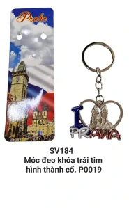 Móc khóa trái tim đúc nổi SV184