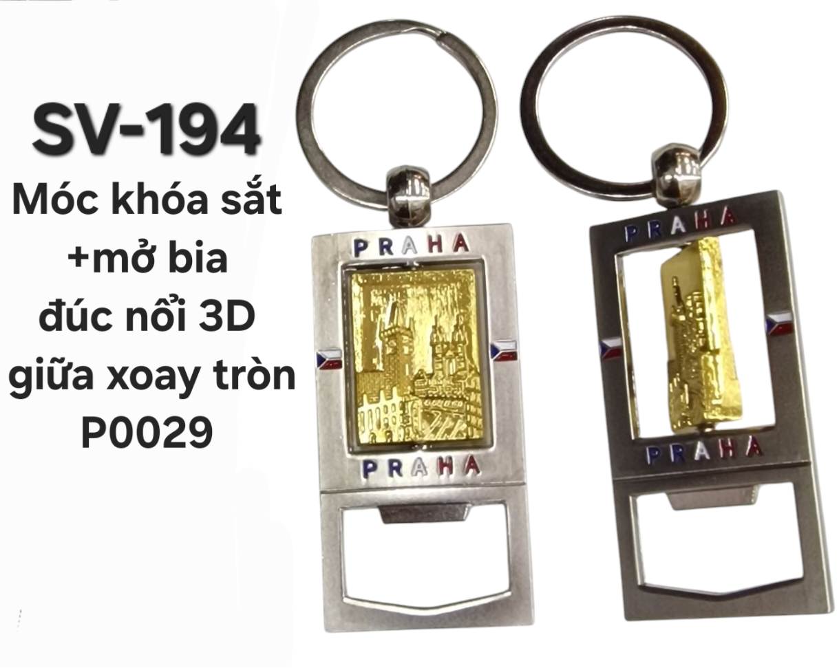 SV-194. Móc khóa mở bia đúc nổi 