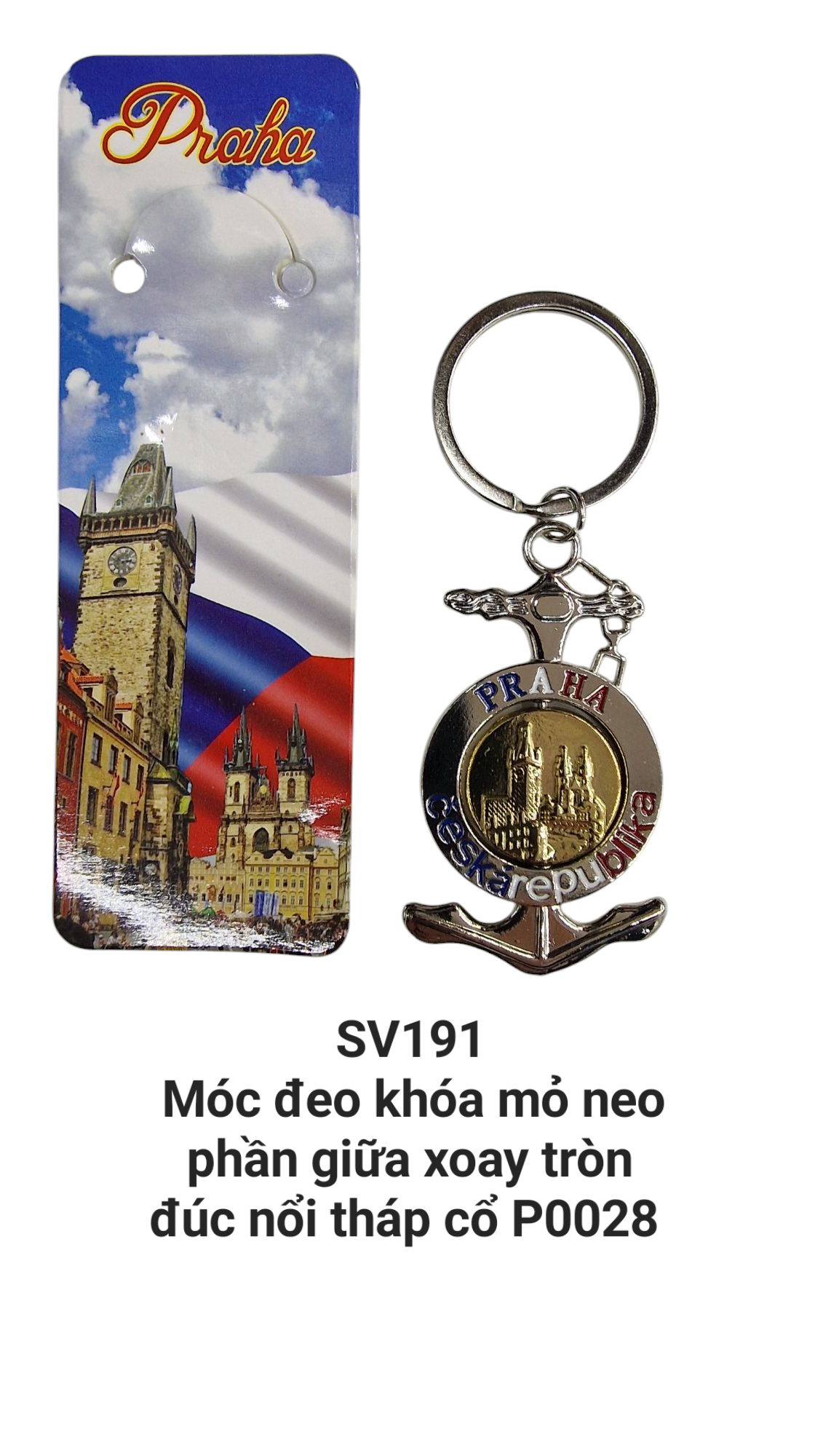 Móc khóa mỏ neo đúc nổi. SV191
