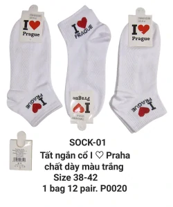 Tất ngắn cổ màu trắng. SOCK-01