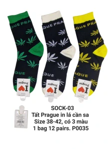 Tất lá cần sa. SOCK-03
