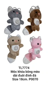Móc khoá con sóc đính đá. TL7774