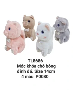 Móc khoá chó đính đá. TL8686