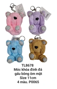Móc khoá gấu ôm đầu. TL8678-1