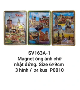Magnet óng ánh chữ nhật đứng chạm nổi. SV163A-1