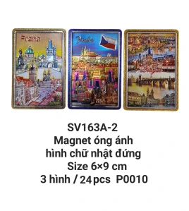 Magnet óng ánh chữ nhật đứng chạm nổi. SV163A-2