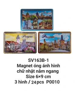 Magnet óng ánh chữ nhật nằm ngang chạm nổi. SV163B-1