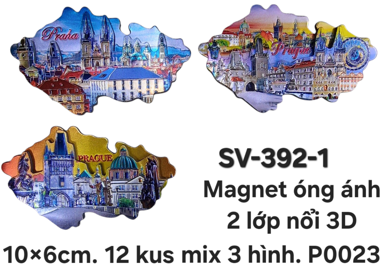 SV-392-1. Magnet mềm óng ánh 2 lớp 3D hình bản đồ