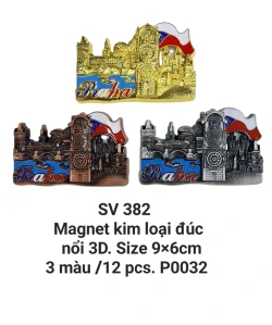 Magnet kim loại đúc nổi 3D. SV382
