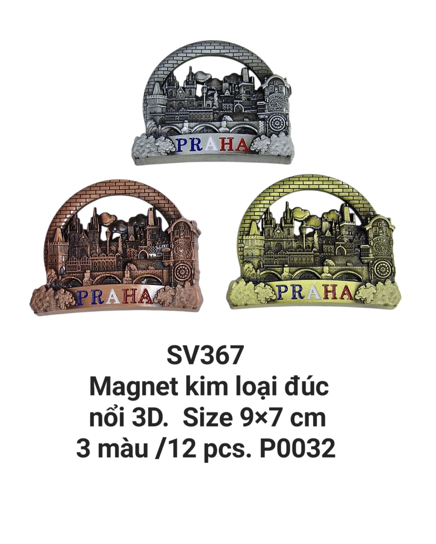 Magnet kim loại đúc nổi 3D. SV367