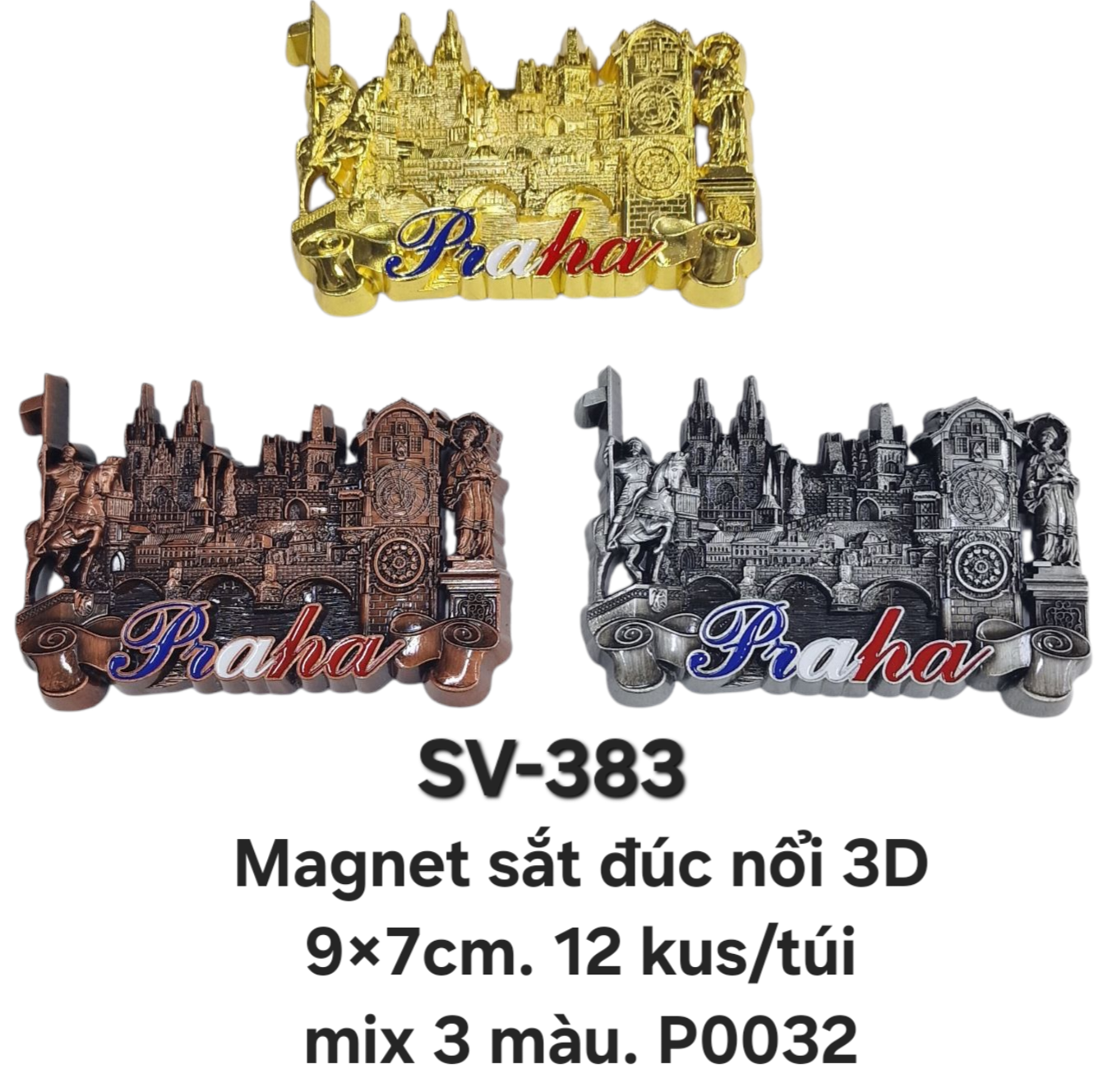 SV-383. Magnet kim loại đúc nổi. 