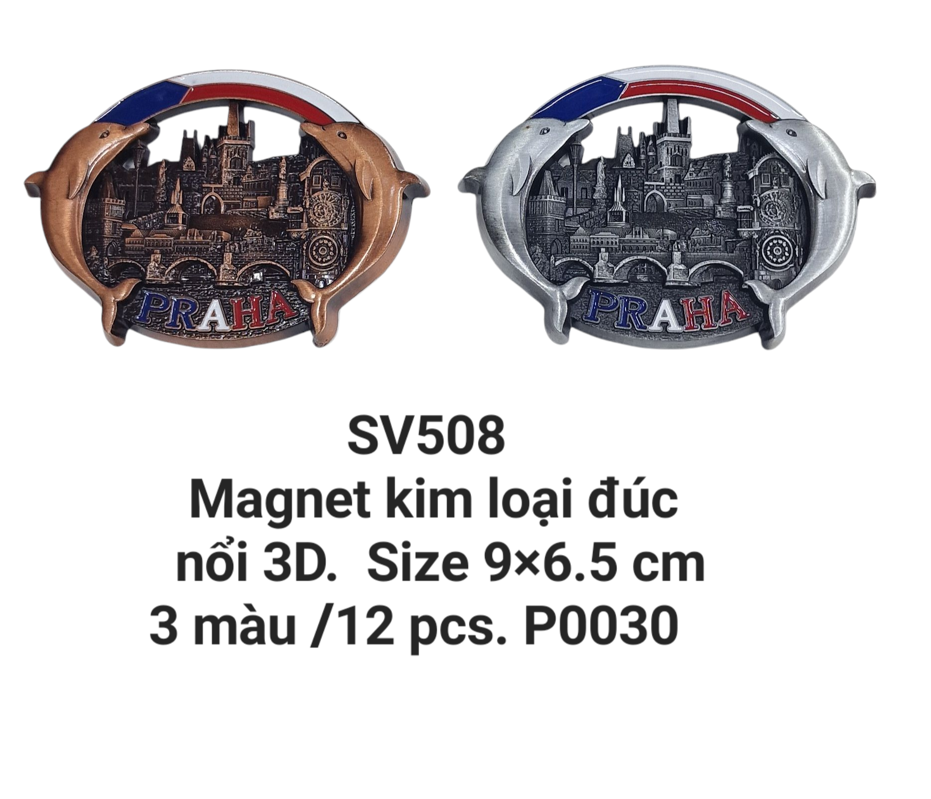 Magnet kim loại đúc nổi 3D. SV508
