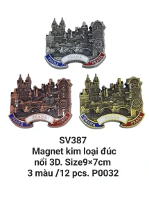 Magnet kim loại đúc nổi 3D. SV387