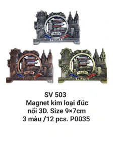 Magnet kim loại đúc nổi 3D. SV503