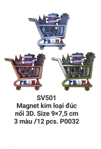 Magnet kim loại đúc nổi 3D. SV501