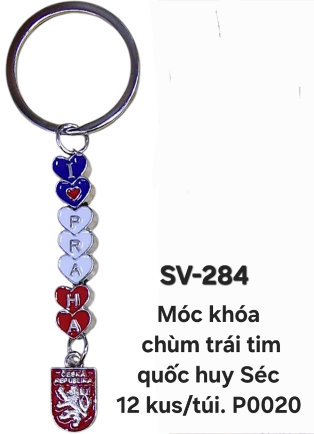 SV-284. Móc khóa chuỗi trái tim và Quốc huy