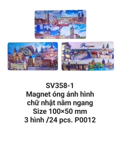 Magnet óng ánh chữ nhật nằm ngang dài. SV358-1