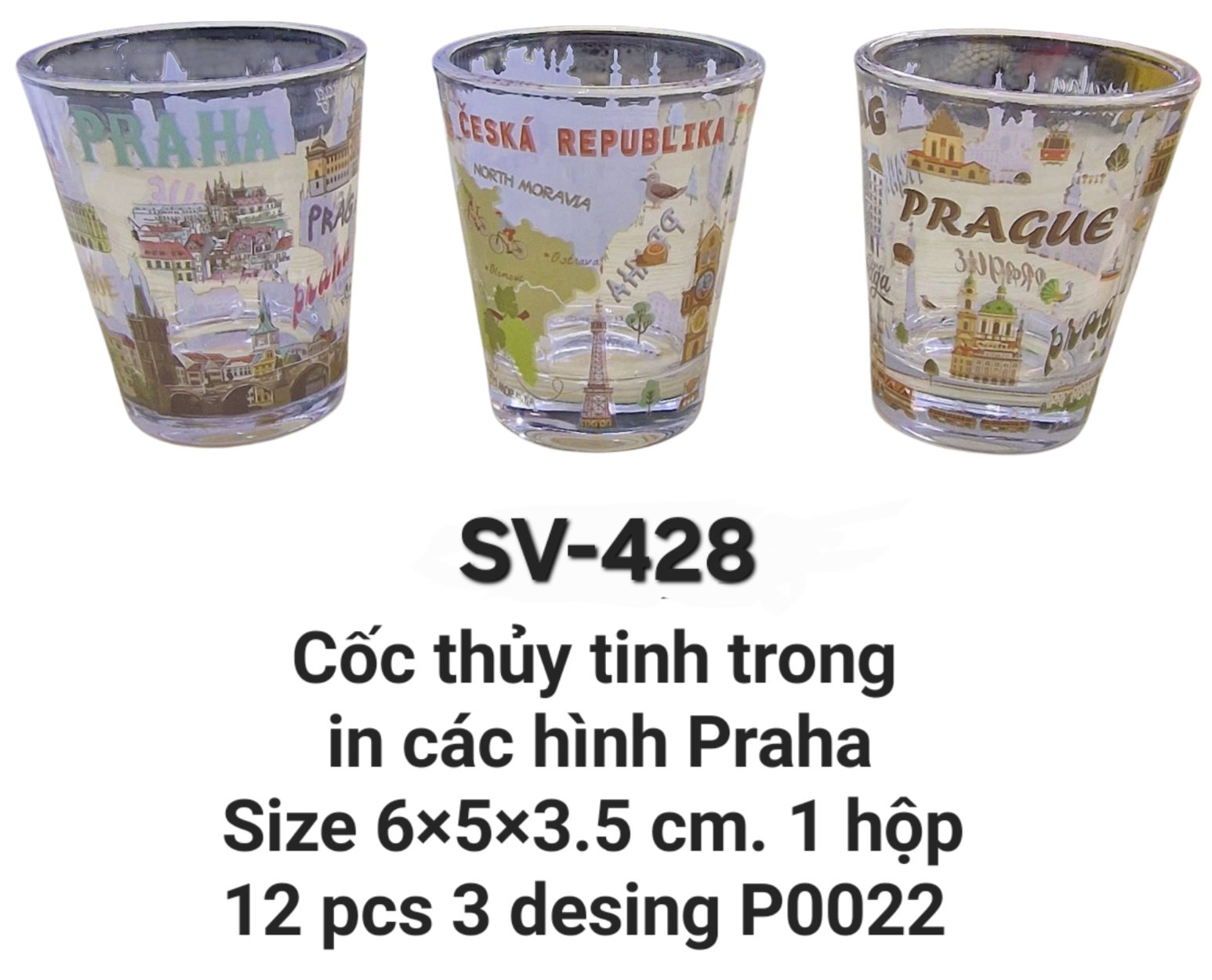  SV-428. Cốc thủy tinh chất trong in hình ảnh