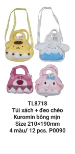 Túi xách + đeo vai Kuromin lông mịn. TL8718