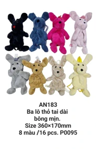 Ba lô thỏ tai dài lông mịn. AN183
