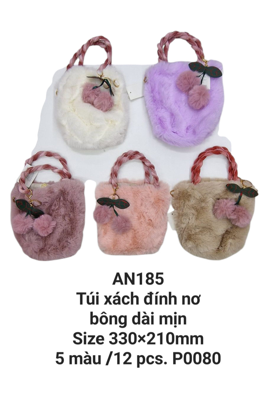 Túi xách lông dài mịn. AN185