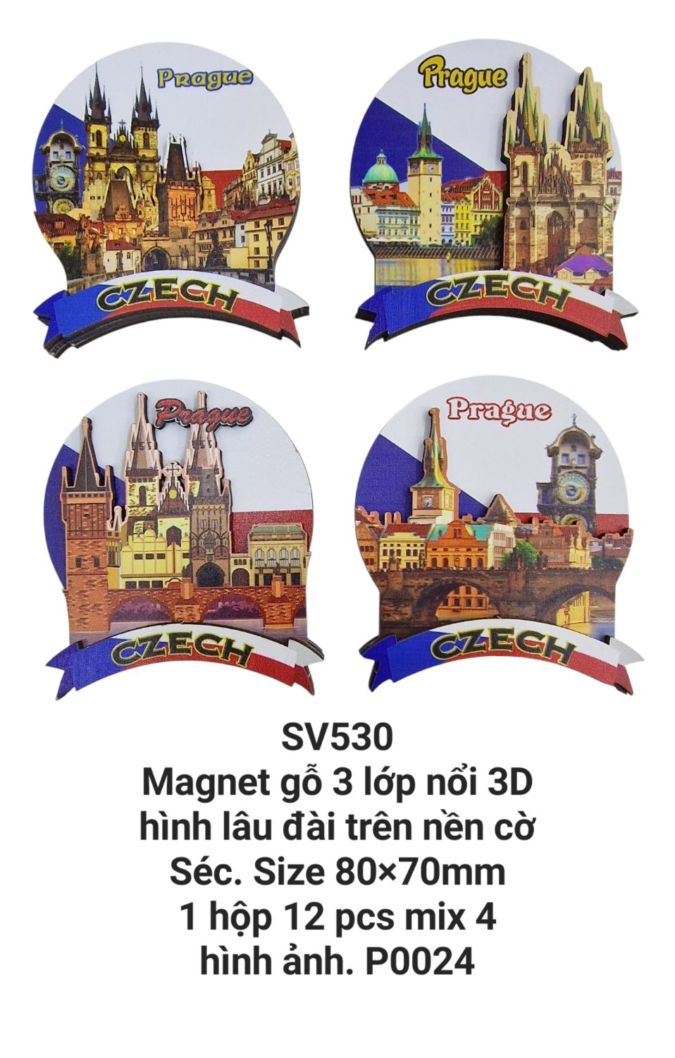 Magnet gỗ 3 lớp hình tròn. SV530