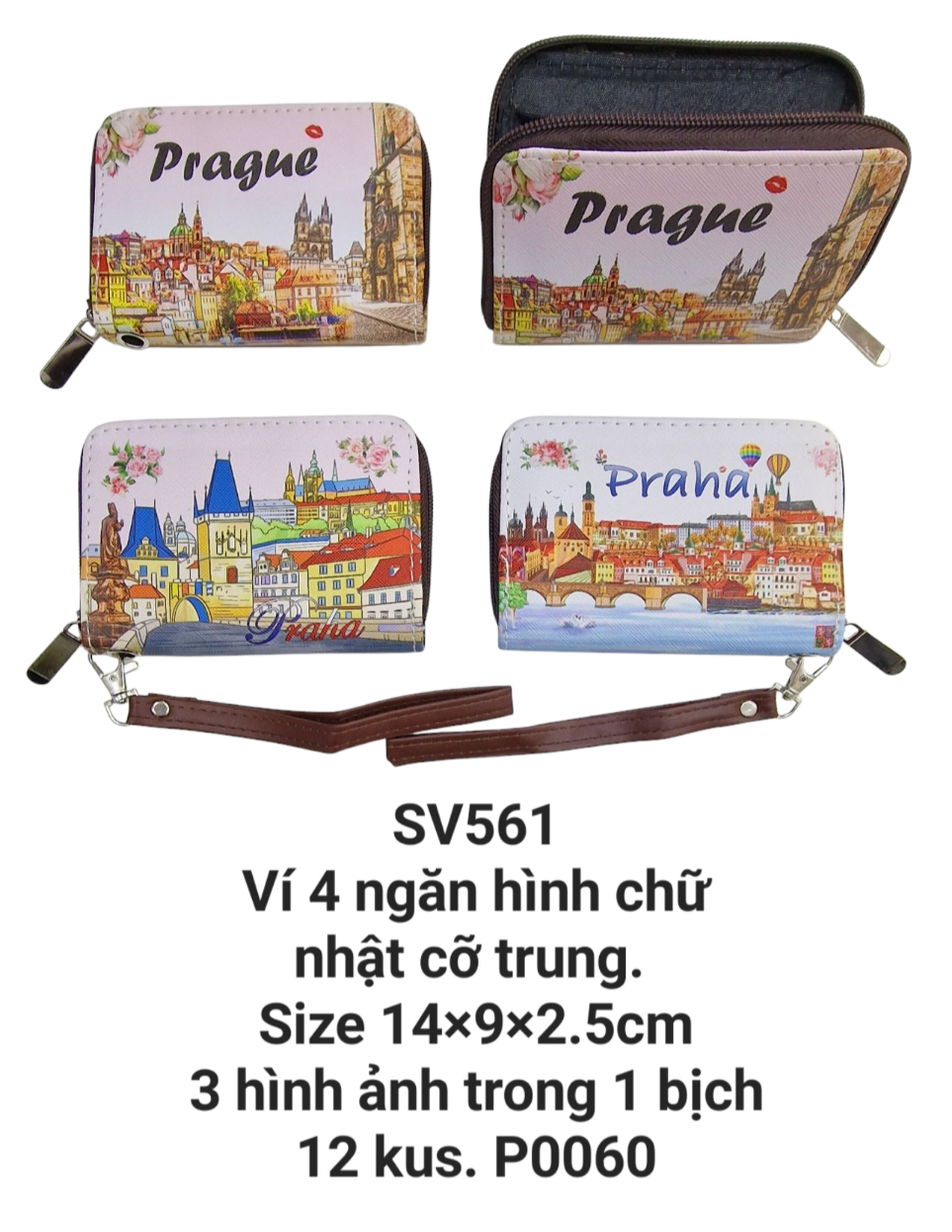 Ví Praha 4 ngăn cỡ trung. SV561