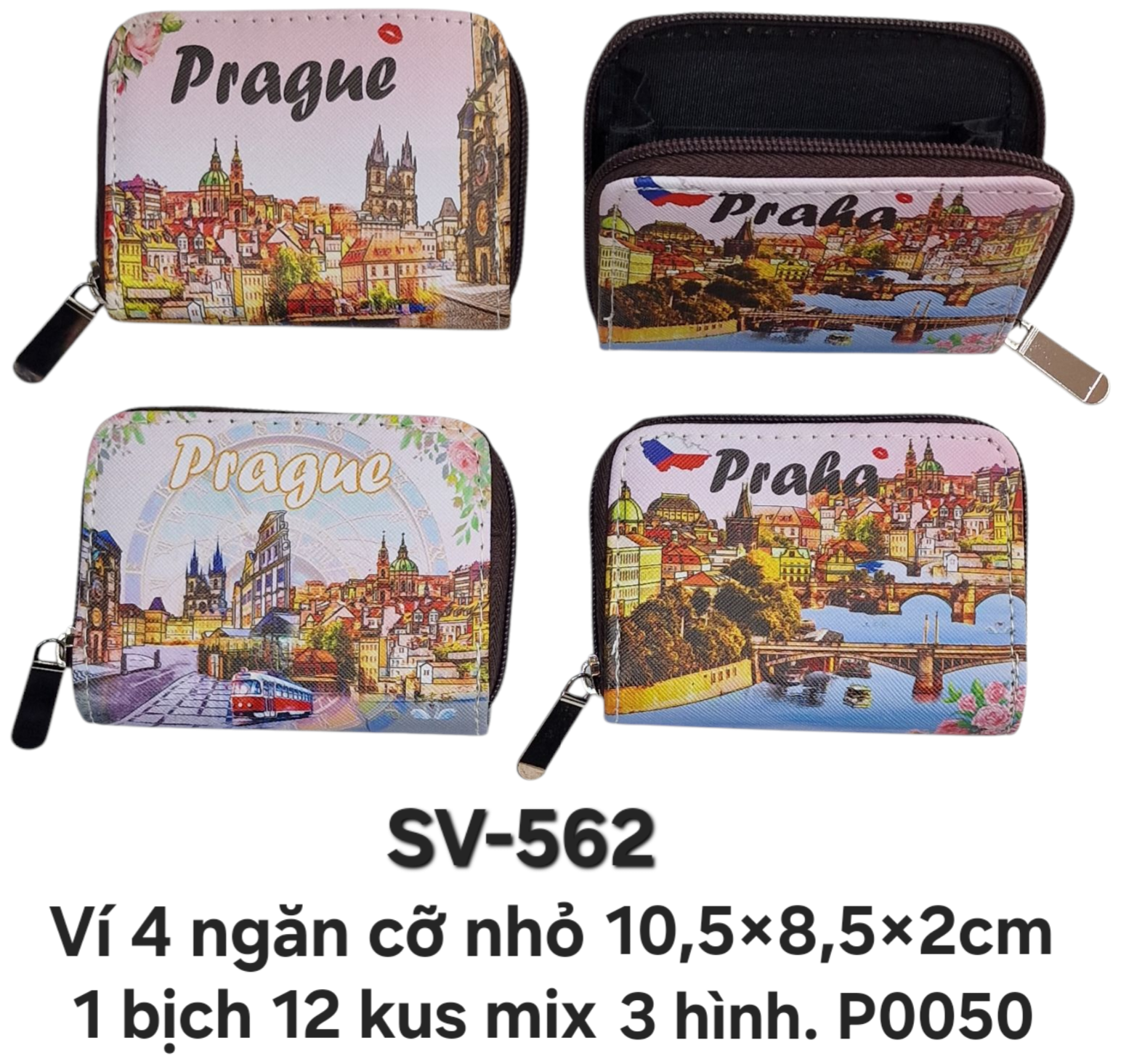 SV-562. Ví Praha 4 ngăn cỡ nhỏ. 