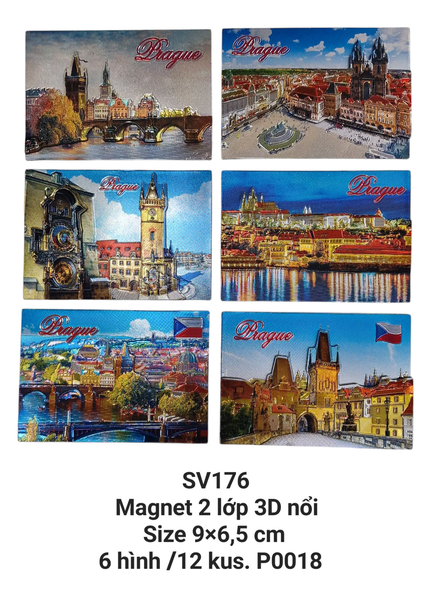 Magnet óng ánh 2 lớp nổi 3D. Ảnh in trên giấy kim loại. SV176
