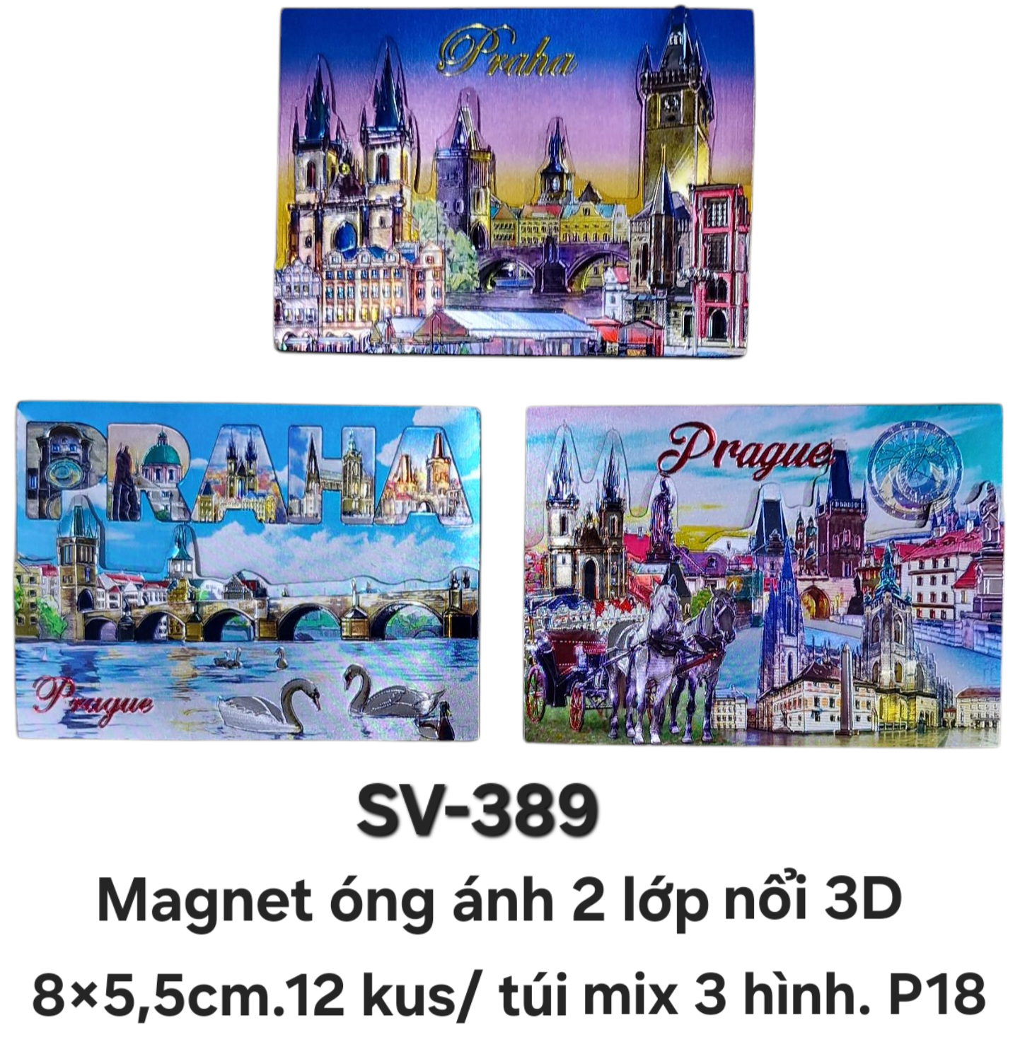 SV-389. Magnet mềm óng ánh 2 lớp nổi 3D cỡ trung