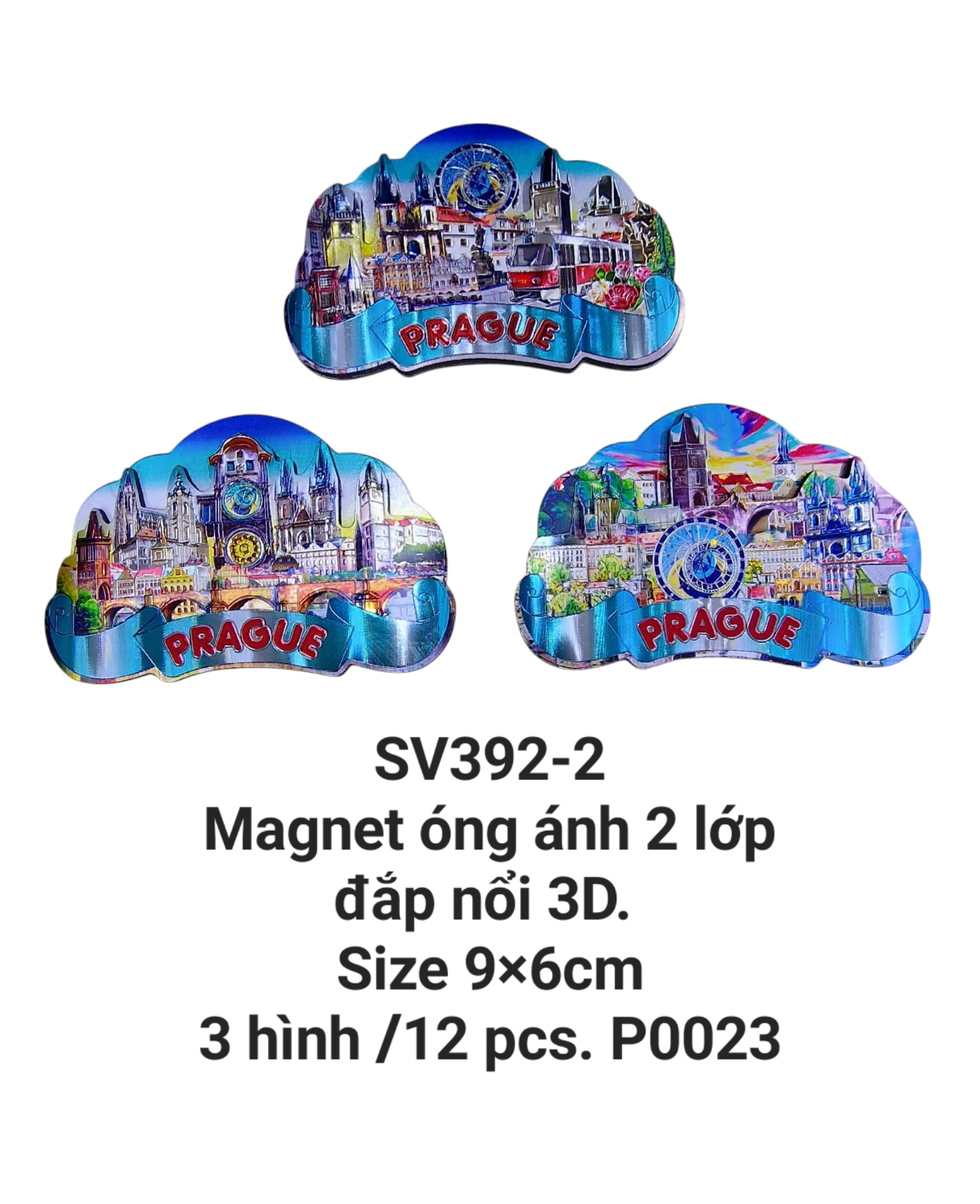 Magnet óng ánh 2 lớp đắp nổi hình cuốn thư. SV392-2